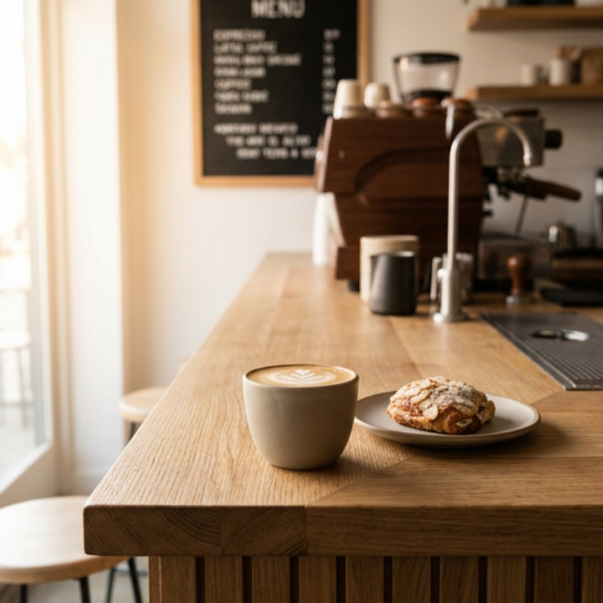 Coffee being prepared