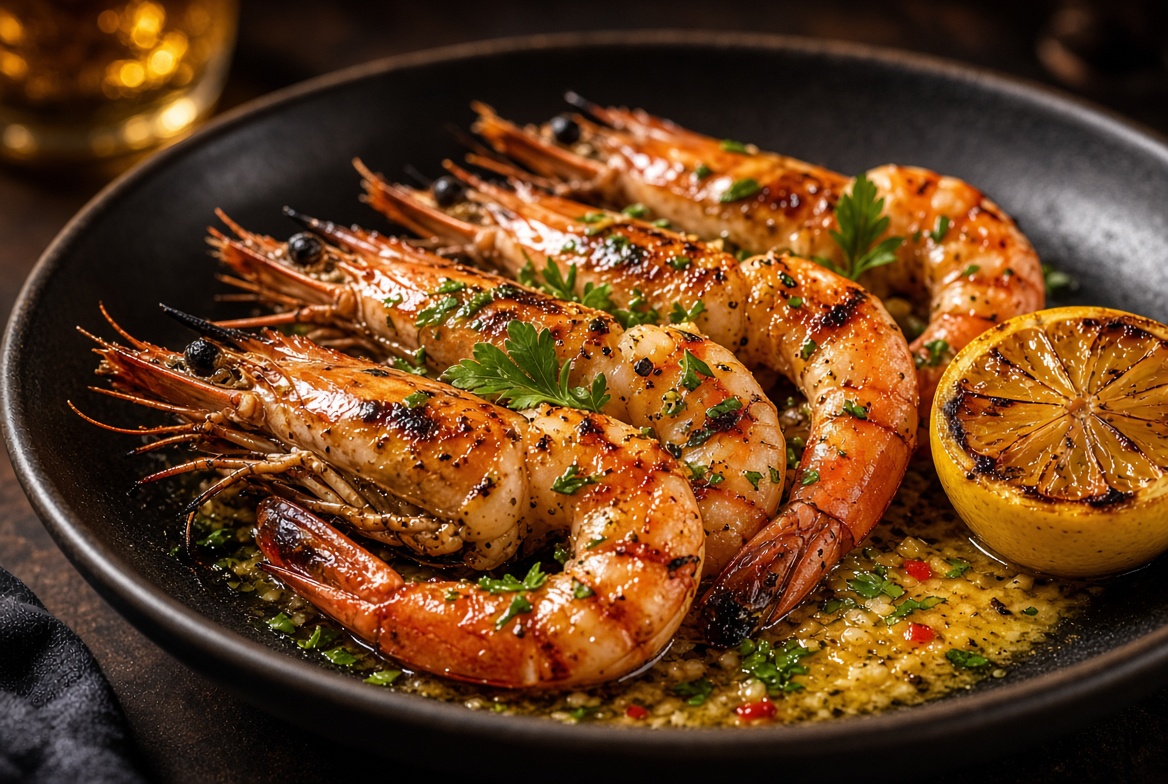 Garlic prawns