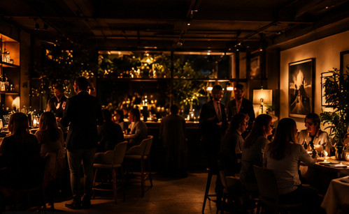 Salmon Bar during evening service